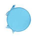Galette de chaise - non spcifi - 30 cm - bleu ciel - dhoussable - lavable