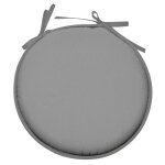 Galette de chaise ronde unie pop color 40 cm gris souris