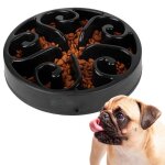Gamelle anti glouton chat ou chien plateau interactif pour �viter lanxi�t� pour petits animaux noir