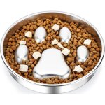 Gamelle anti - glouton inox alimentation lente favorisant digestion saine chien