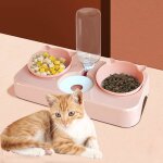 Gamelle chat 3 en 1 inclinable distributeur deau automatique protection cou