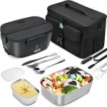 Gamelle chauffante 75w lunch box chauffante set avec 10l sac isotherme repasgrands couverts pour 12v ...