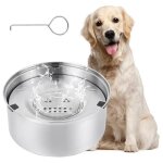 Gamelle deau - acier inox 304 - antid�rapant - anti d�versement - 3l