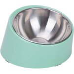 Gamelle incline pour chiens et chats design antidrapant facilite laccs  la nourriture couleur vert ...