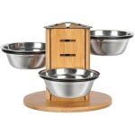 Gamelles sur�lev�es pour chats distributeur de nourriture et deau pour animaux de compagnie avec support ...