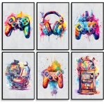 Gamer posters jeu vid�o d�coaffiche de jeu decoration murale chambre gaming art toile peinture photo ...