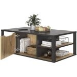 Gami table basse bar - décor noir et chêne artisan - l 110 x h 38 x p 60 cm - dakota Gami table basse bar - décor noir et chêne artisan - l 110 x h 38 x p 60 cm - dakota