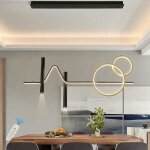 Ganeed lustre de cuisine  onde linaire crative  intensit variable moderne suspension led pour salle ...
