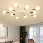 Ganeed plafonnier lustres sputnik industriels modernes blanc semi - plafonnier à base e27 à 10 lumières ... Ganeed plafonnier lustres sputnik industriels modernes blanc semi - plafonnier à base e27 à 10 lumières ...