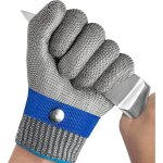 Gants anti - coupures s protection anti - coupures robuste niveau 5 maille cha�ne r�sistant aux rayures ...