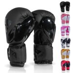 Gants de boxe apollo 16 oz ? gants puissants pour entra�nement intensif ? punch matte black
