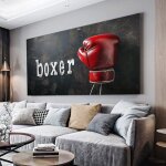 Gants de boxe tableau decoration murale salon photo artistique 60x120cm sans cadre d�coration murale ...