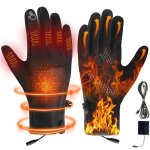 Gants chauffants 3 niveaux de temp�rature usb chauffage rapide 30s tactiles antid�rapants imperm�ables ...