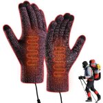 Gant chauffant pour femme et hommeusb chargementgants de travail sans doigtsgants chauffants motochauds ...