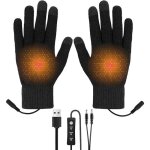 Gants chauffants usb pour homme et femme chauffage des deux c�t�s avec 3 niveaux de temp�rature et fonction ...