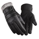 Gants de conduite dhiver en cuir de mouton pour hommes et femmes cran tactile  doigts complets