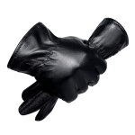 Gants dhiver pour homme en peau de mouton gants chauds pour crans tactiles avec doublure en cachemire ...
