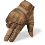 Gants de doigt de moto en cuir pu � �cran tactile marron marron#xl
