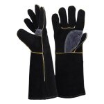 Gants r�sistants au feu et � la chaleur extr�mes cuir avec coutures en kevlar parfaits pour chemin�e ...
