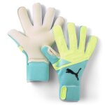 Gants de foot bleu / jaune puma future pro hybrid
