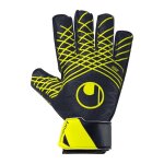 Gants de gardien - uhlsport - prediction starter soft - bleu marine / blanc / jaune fluo - respirant ...