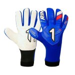 Gants de gardien - rinat - nkam - bleu royal / blanc - respirant - impact optimal