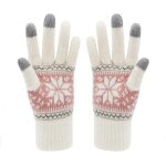 Gants dhiver pour cran tactile imprims de fleurs de neige garde au chaud pour femmes et hommes cadeaux ...