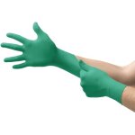 Gants jetables en nitrilenon poudrshaute protection chimique et mcaniquecontact alimentairesans latexverttai ...