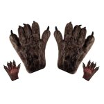 Gants loup - garou adulte - ptit clown - 23525 - accessoire dguisement halloween cosplay - taille unique ...