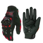 Gants de moto - gants �cran tactile coupe - vent moto tactiques de sport gants rouge