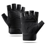 Gants moto homme femme demi - doigts respirable - noir - gants de poignet antid�rapants vtt v�lo trotinette ...