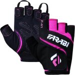 Gants de musculation - farabi sport - rose - cuir prime - respirants - rembourrage c - gel
