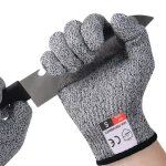 Gants de travail gants anti - coupures enfant femme gants de coupe protection de niveau 5 pour cuisine ...
