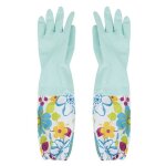 Gants de vaisselle � fleurs vertes gants en velours beam port pour la maison gants chauds