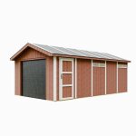 Garage qualit� premium 21 m� - l378xl648 cm - timbela m992b - redwood red