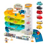 Garage kinderplay kp3496 avec ascenseur ? parking spiral 6 voitures sons et lumires ? jouet enfant ...