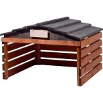 Garage pour robot tondeuse - bois dépicéa - 785 x 74 x 525 cm - toit amovible - marron / noir Garage pour robot tondeuse - bois dépicéa - 785 x 74 x 525 cm - toit amovible - marron / noir