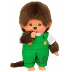 Poup�e - sekiguchi - kiki poup�e monchhichi - gar�on - 20 cm - salopette grenouille verte