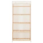 Garde - robe / armoire de chambre - uu - contemporain - blanc 79x40x170 cm tissu a86
