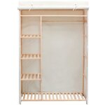 Garde - robe / armoire de chambre - uu - contemporain - en tissu et bois de pin 110x40x170 cm a40