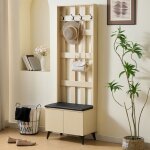 Garde - robe moderne avec banc et crochets � v�tements - construction 4 crochets pour vestes et poches ...