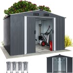 Gardebruk® abri de jardin métal xxl 5m² fondation 260x205x180cm porte coulissante anthracite - métallique ... Gardebruk® abri de jardin métal xxl 5m² fondation 260x205x180cm porte coulissante anthracite - métallique ...