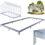 Gardebruk� fondation serre de jardin 380x190cm acier inoxydable cadre acier mat�riel fixation embase ...