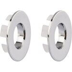 Garniture de lavabo trop - plein d�vier hotte insert en laiton trou chrom� bouchon rond 2 pi�ces pzcc ...