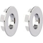 Garniture de lavabo trop - plein dvier hotte insert en laiton trou chrom bouchon rond 2 pices