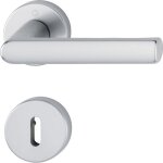 Garniture de poign�e de porte � rosace - hoppe - hambourg 1700 - aluminium f1 - montage sans vis