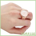 Garosa montre � bague � quartz montre � bague avec cadran rond motif de fleur de rose montre � quartz ...