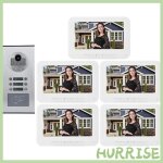 Garosa sonnette dinterphone 5 appartements 7 pouces 1000tvl hd visiophone interphone sonnette ir bricolage ...