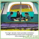 Garosa tente abri solaire camping tente 8 - 12 personnes imperm�able r�sistante au vent tente de sport ...