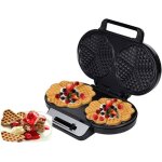 Gaufrier double mini en forme de c?ur gaufrier fin avec surface antiadhsive pour un nettoyage facile ...